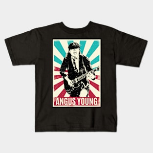 Vintage Angus Young Kids T-Shirt